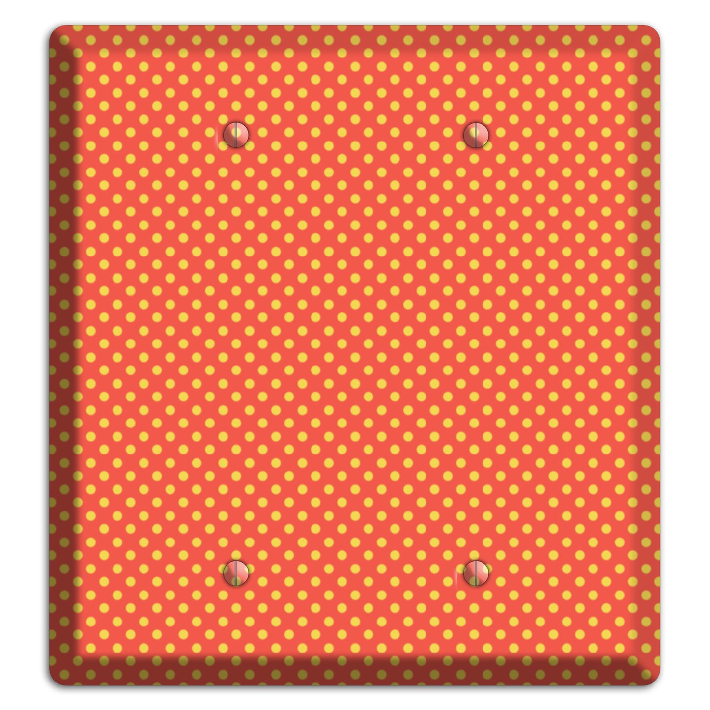 Orange Multi Tiny Polka Dots 2 Blank Wallplate