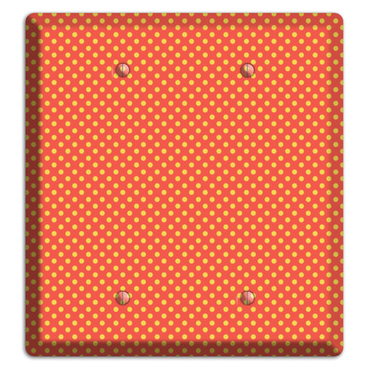 Orange Multi Tiny Polka Dots 2 Blank Wallplate