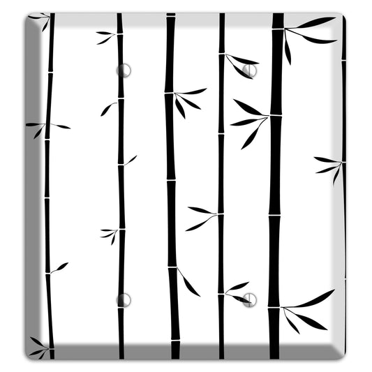 Black and White Bamboo 2 Blank Wallplate