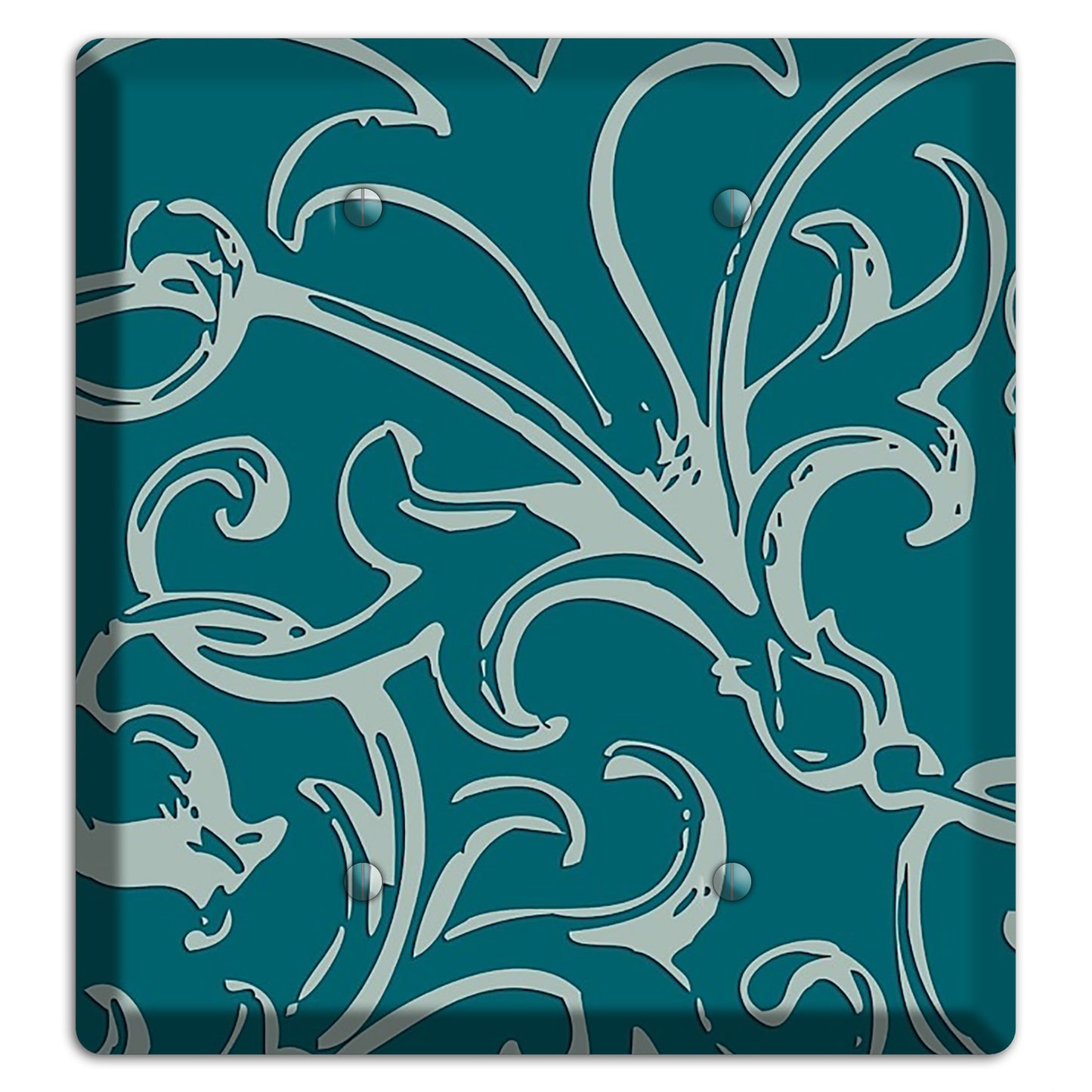 Victorian Teal 2 Blank Wallplate