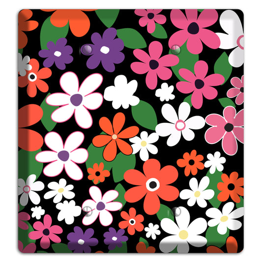 Hippie Flowers 2 Blank Wallplate