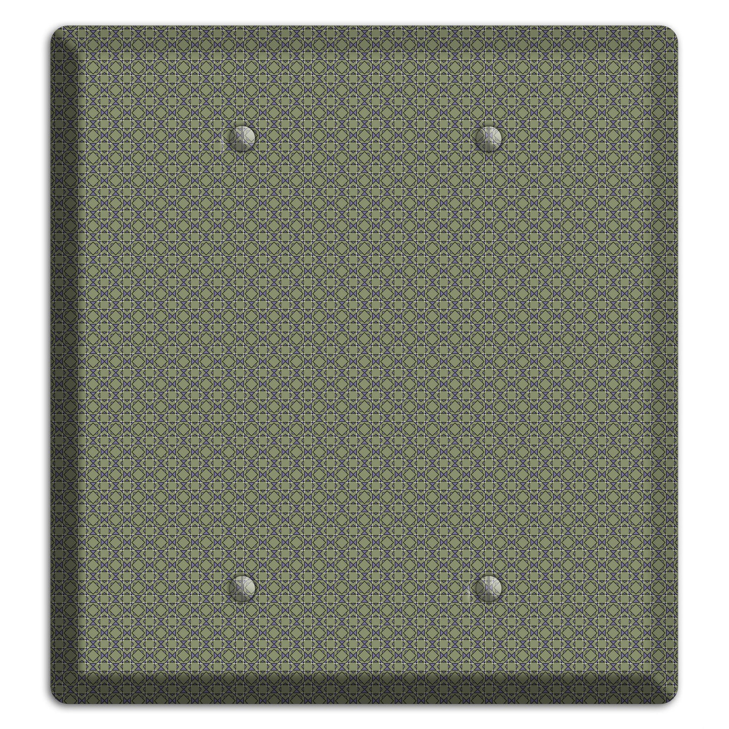 Multi Olive Foulard 2 Blank Wallplate