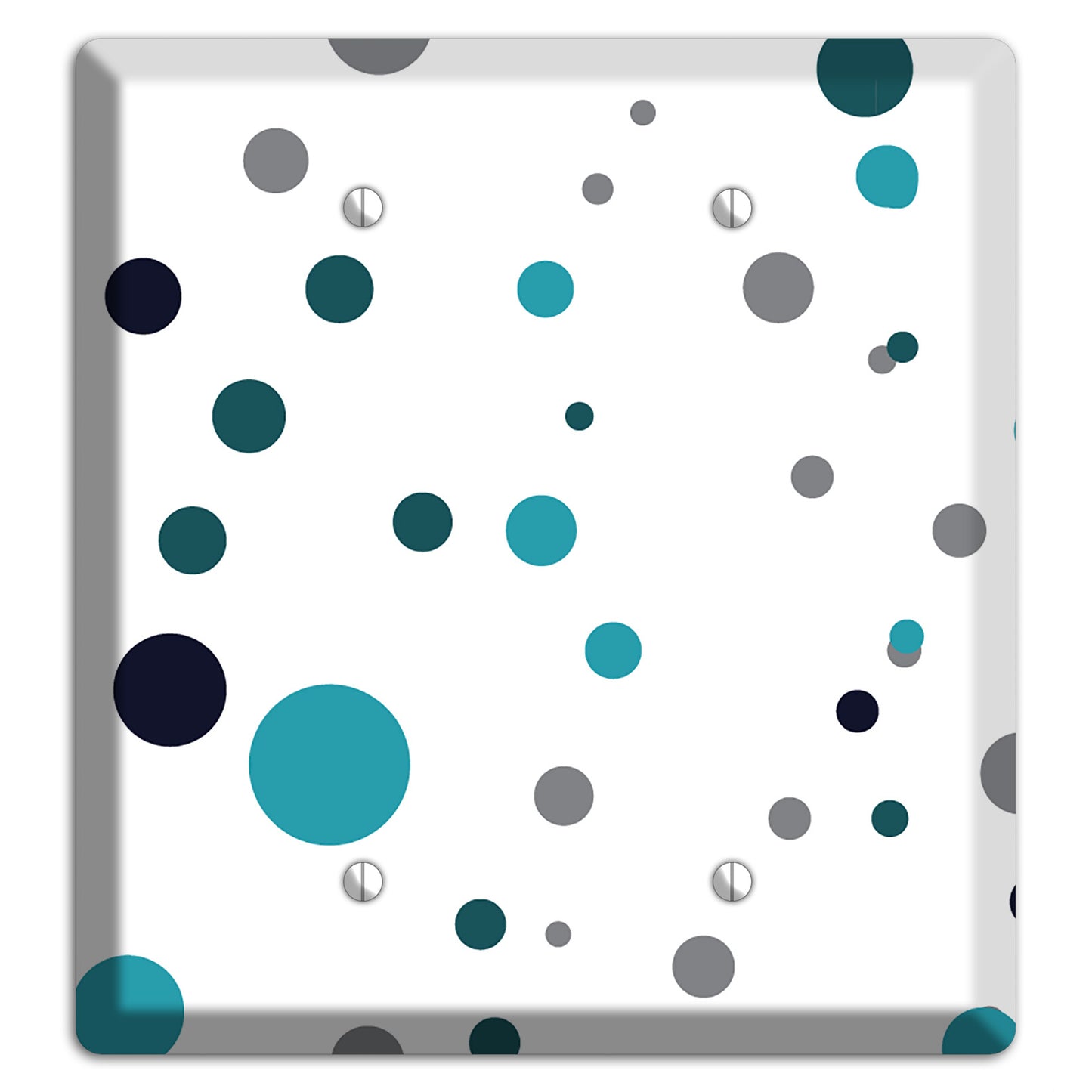 Teal and Blue Dots 2 Blank Wallplate