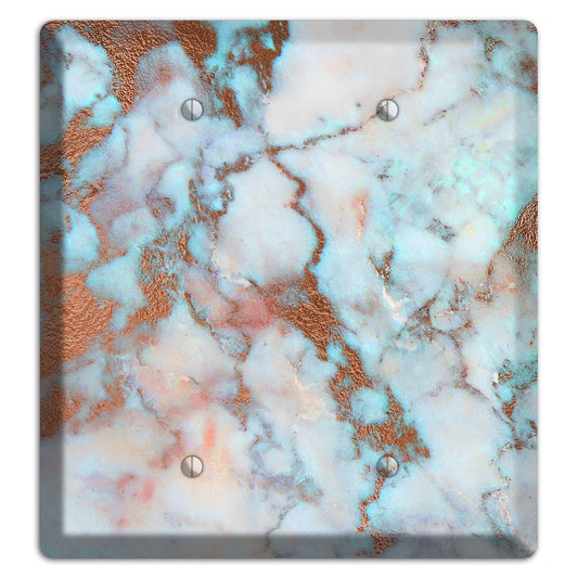 Regent St Blue Marble 2 Blank Wallplate