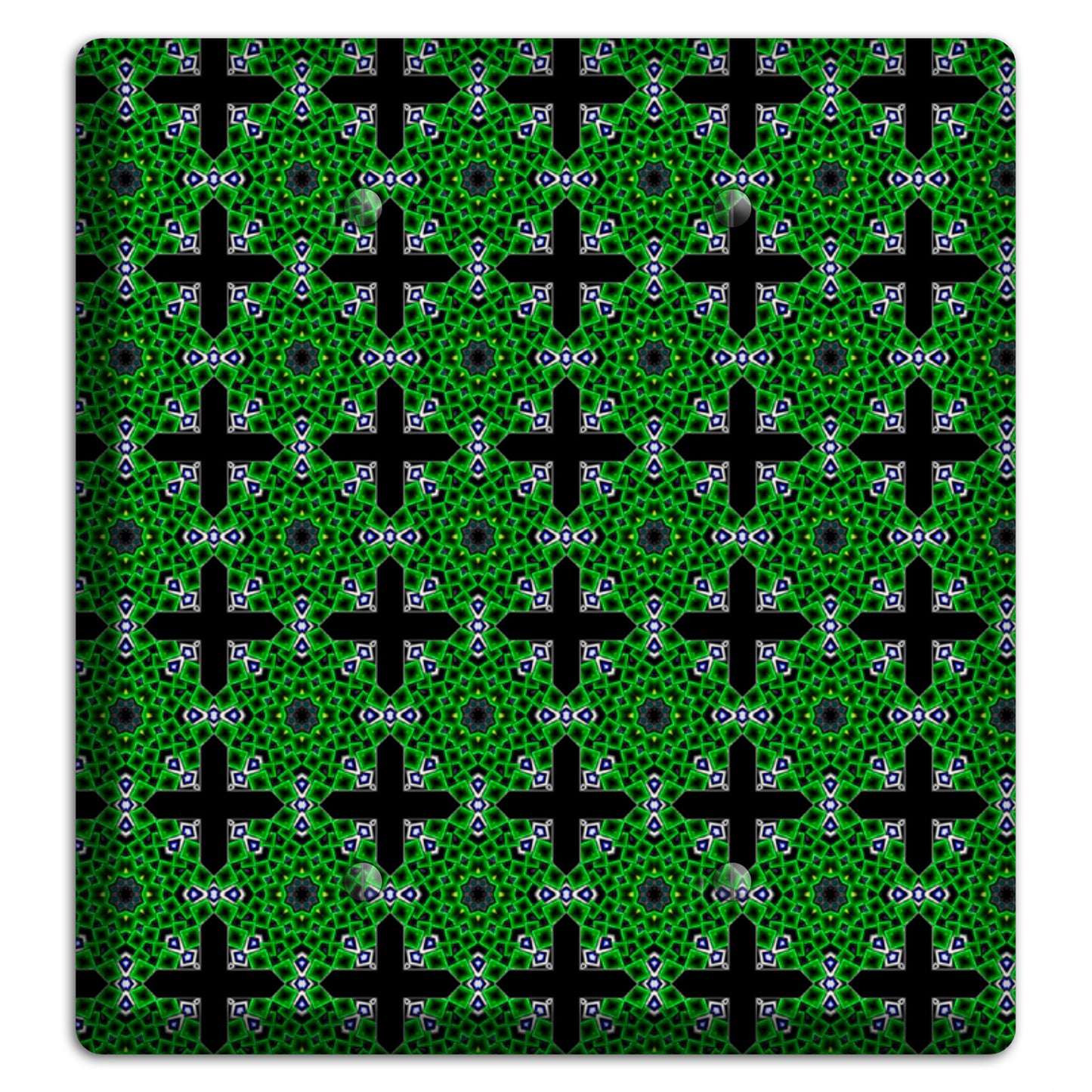 Green Foulard 3 2 Blank Wallplate