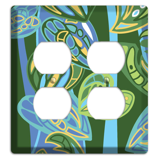 Pacific Blue and Green 2 Duplex Wallplate