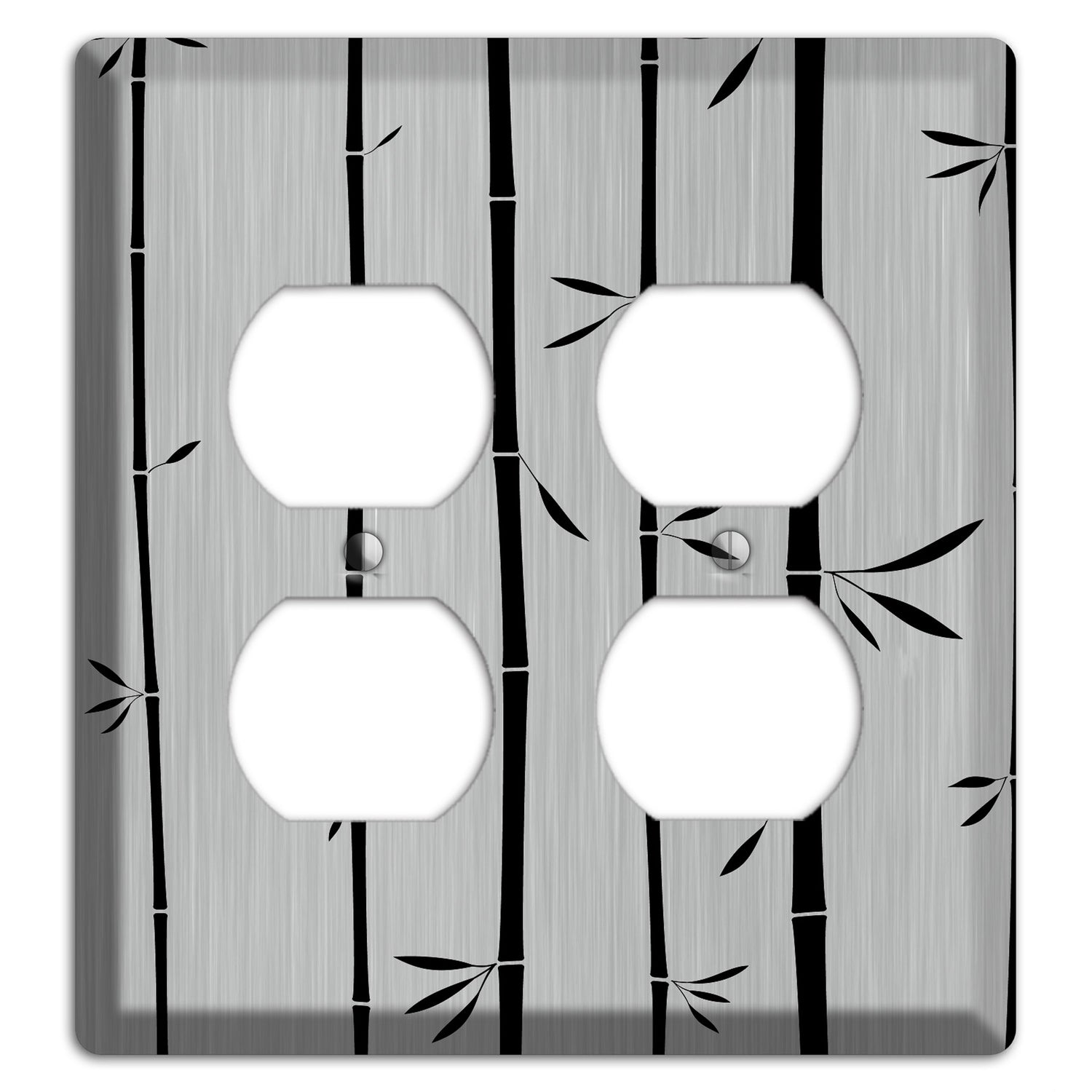 Bamboo  Stainless 2 Duplex Wallplate