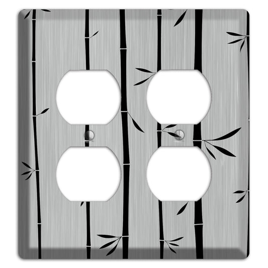 Bamboo  Stainless 2 Duplex Wallplate