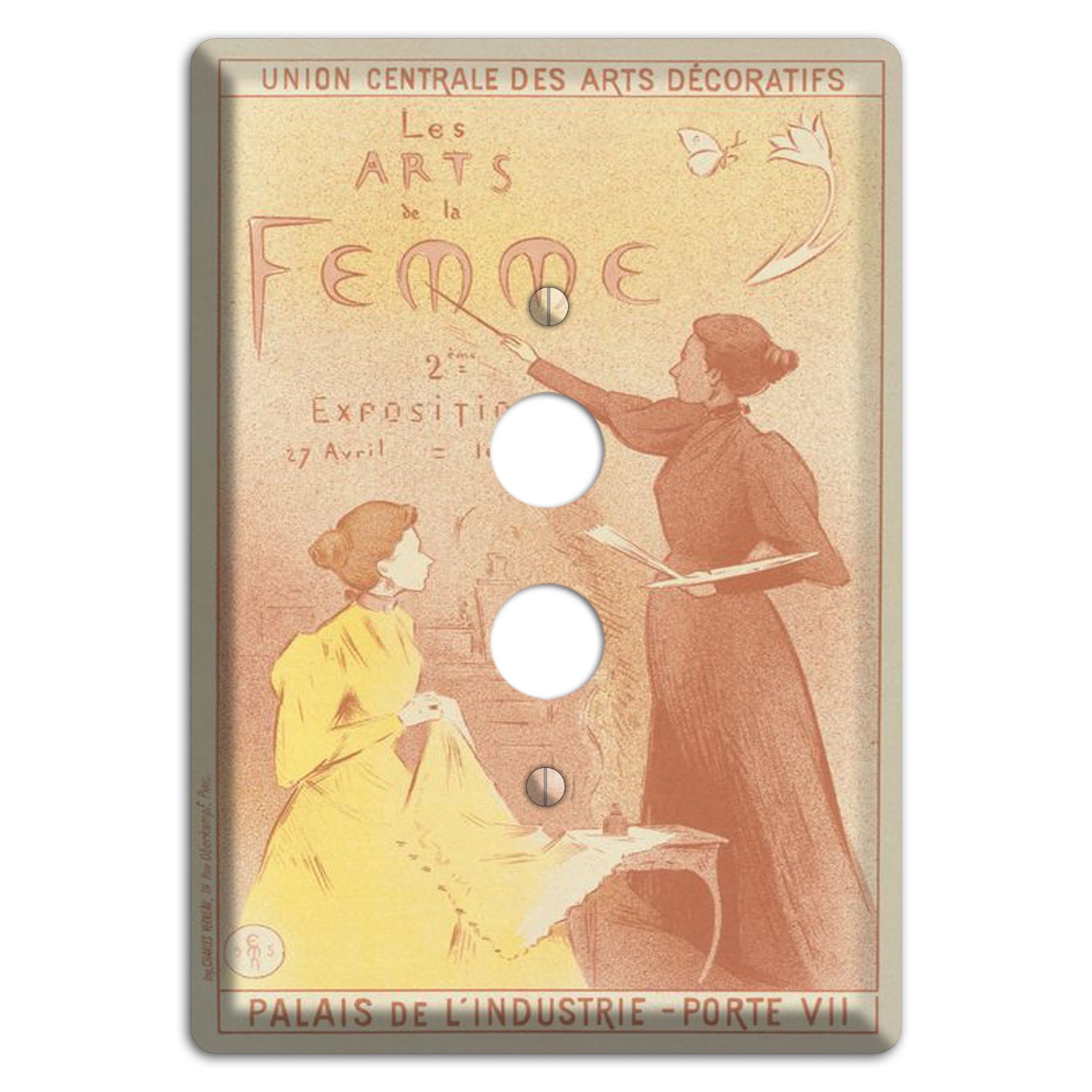 Arts de la Femme Vintage Poster 1 Pushbutton Wallplate