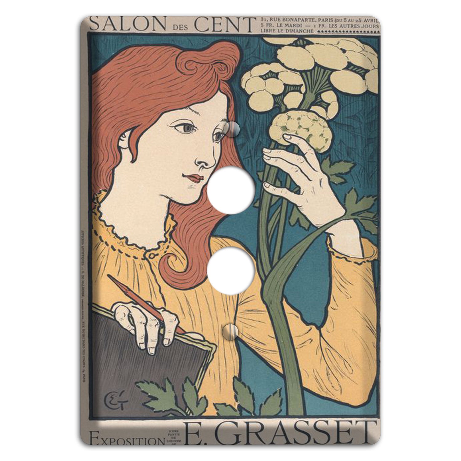 Salon des Cent Vintage Poster 1 Pushbutton Wallplate