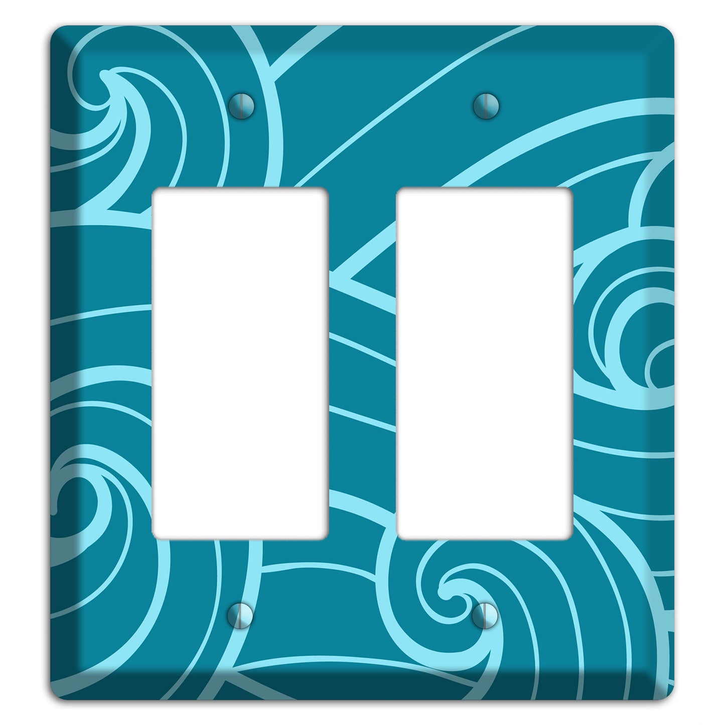 Abstract Curl Turquois 2 Rocker Wallplate