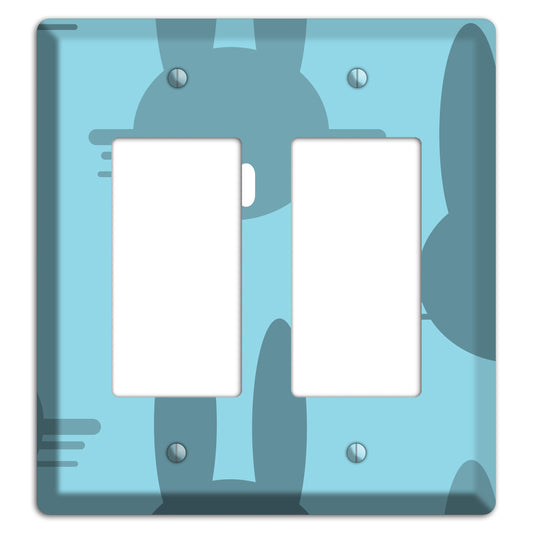 Blue Bunny 2 Rocker Wallplate