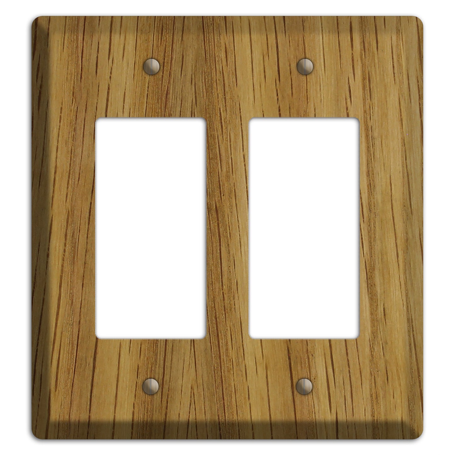 White Oak Wood Double Rocker Cover Plate