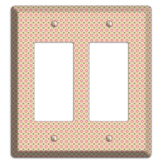 Beige with Pink Stars 2 Rocker Wallplate