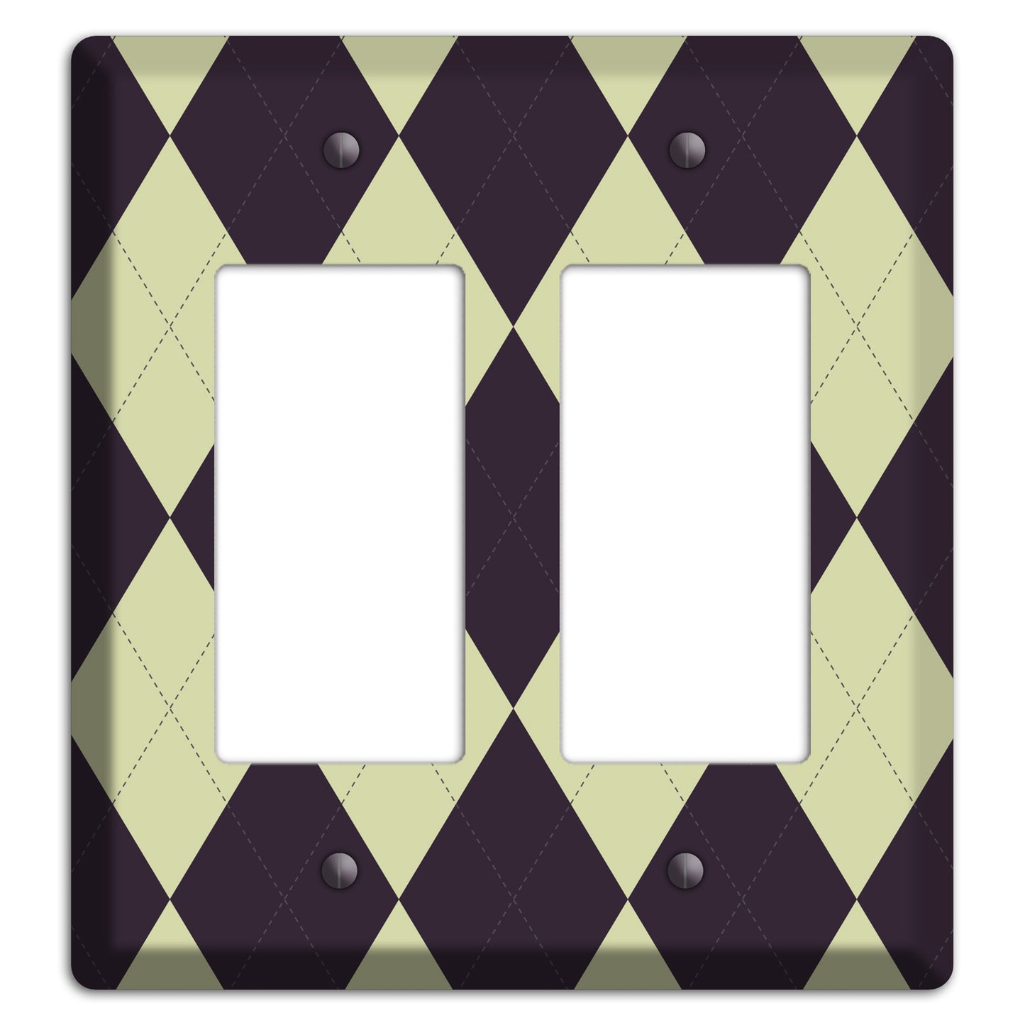 Beige Argyle 2 Rocker Wallplate