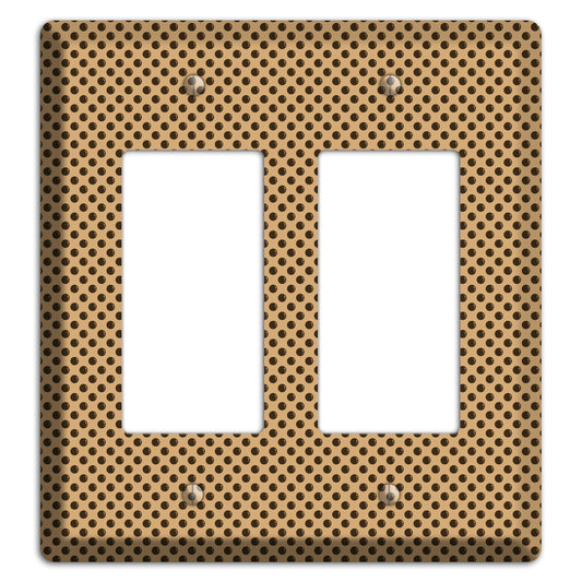 Beige with Brown Polka Dots 2 Rocker Wallplate