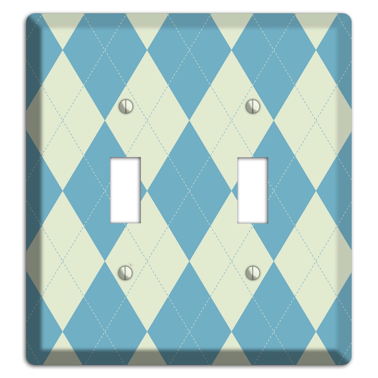 Mustard and Black Plaid 2 Toggle Wallplate