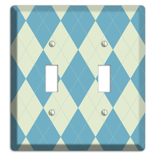 Mustard and Black Plaid 2 Toggle Wallplate