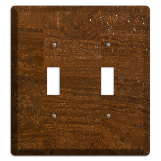 Milk Chocolate Cork 2 Toggle Wallplate