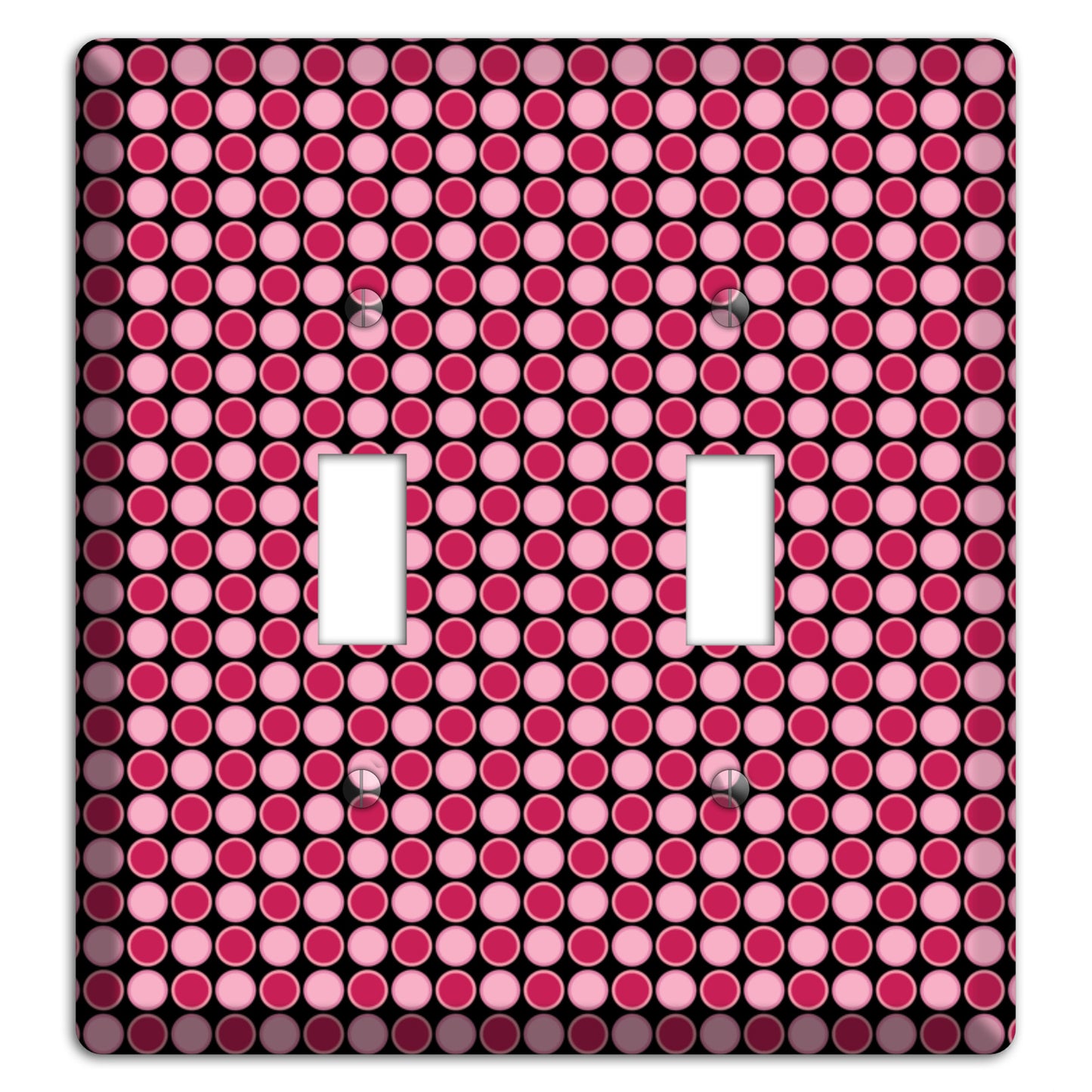 Fuschia and Pink Tiled Dots 2 Toggle Wallplate