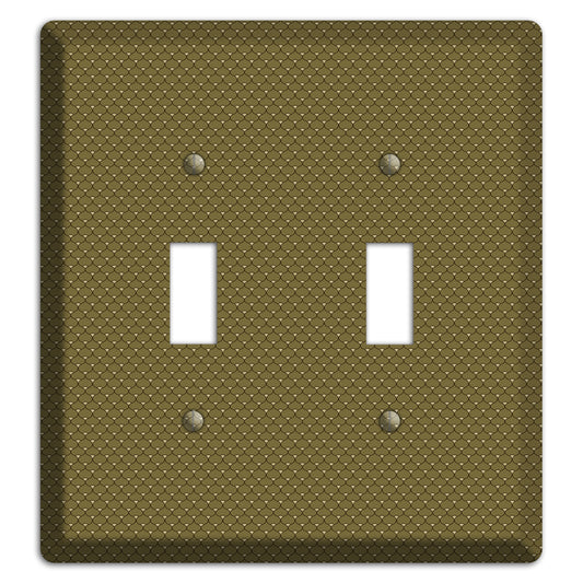 Brown Tiny Deco Scallop 2 Toggle Wallplate