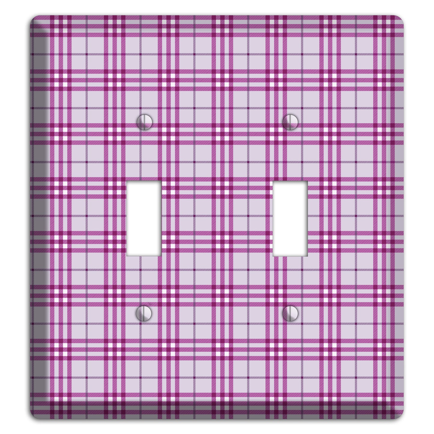 Purple Plaid 2 Toggle Wallplate