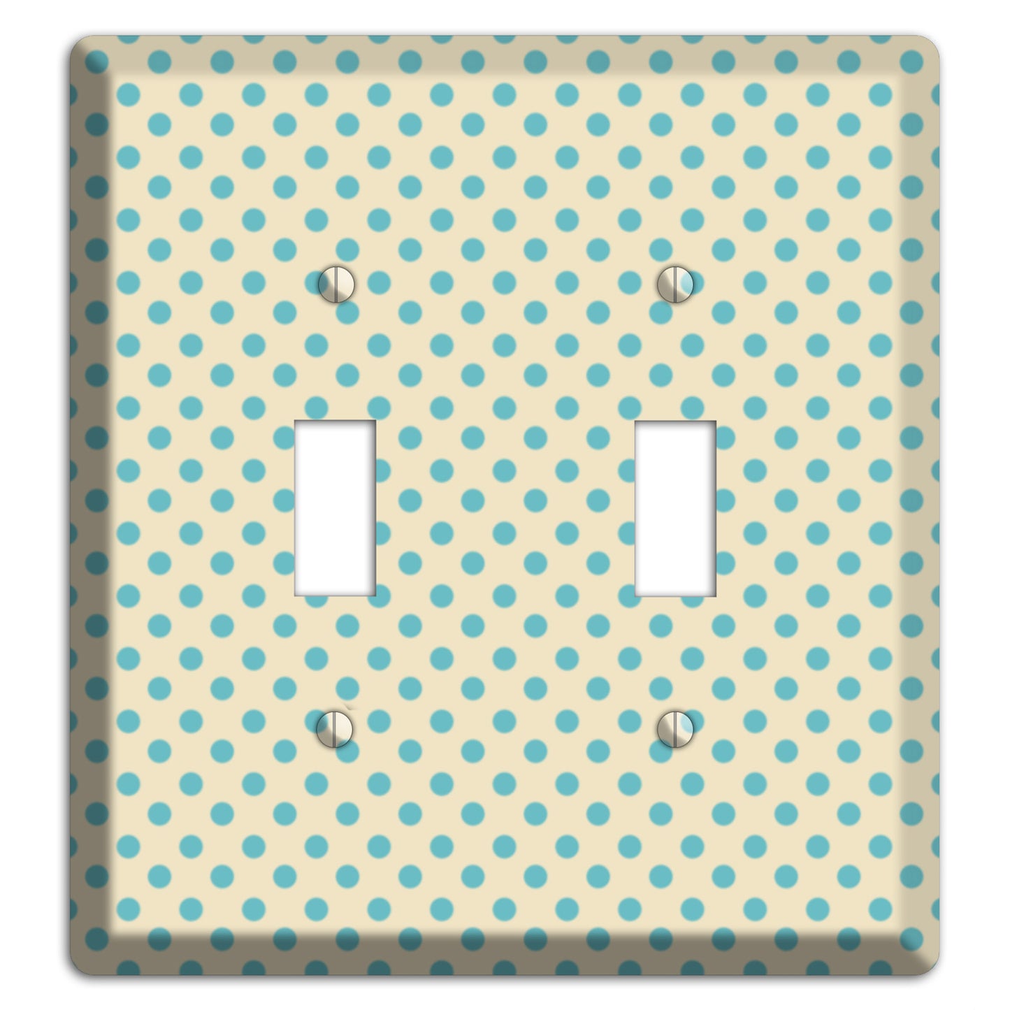 Soft Green Polka Dots 2 Toggle Wallplate