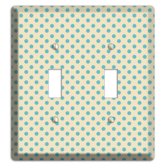 Soft Green Polka Dots 2 Toggle Wallplate