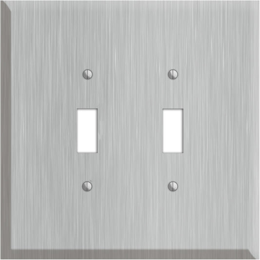 Oversized Discontinued Stainless Steel 2 Toggle Wallplate