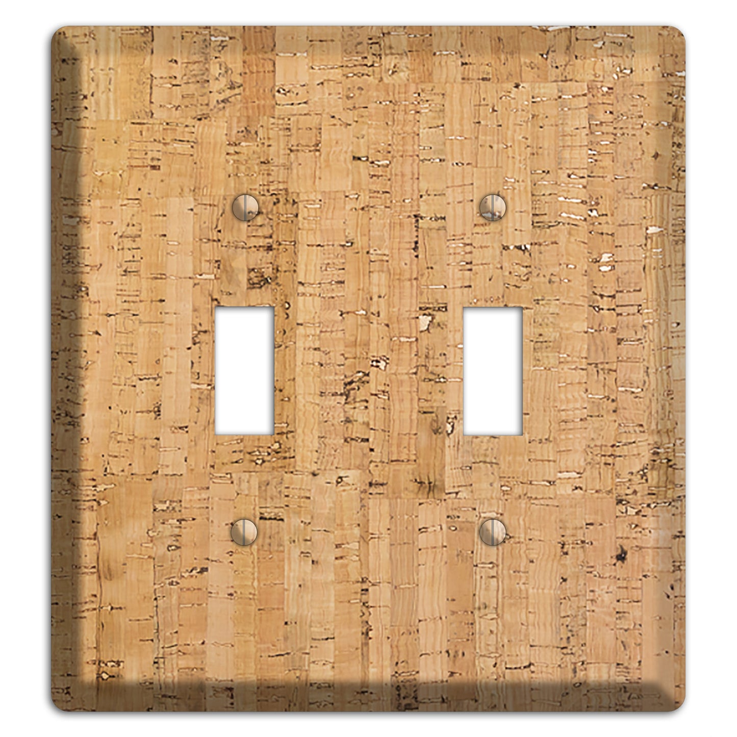 Natural Cork 2 Toggle Wallplate