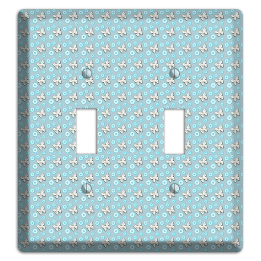 Blue with Butterflies 2 Toggle Wallplate