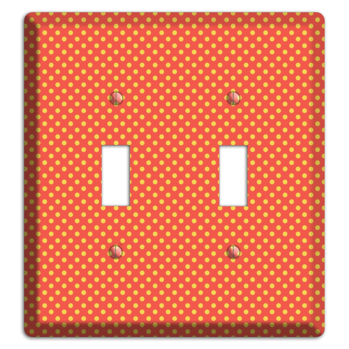 Orange Multi Tiny Polka Dots 2 Toggle Wallplate