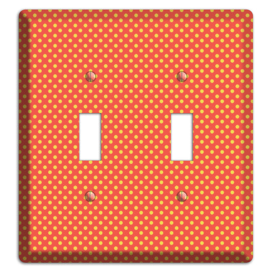 Orange Multi Tiny Polka Dots 2 Toggle Wallplate