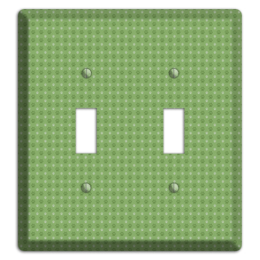 Green Paw Prints 2 Toggle Wallplate