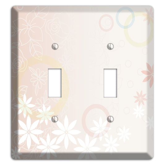 Mauve Floral 2 Toggle Wallplate