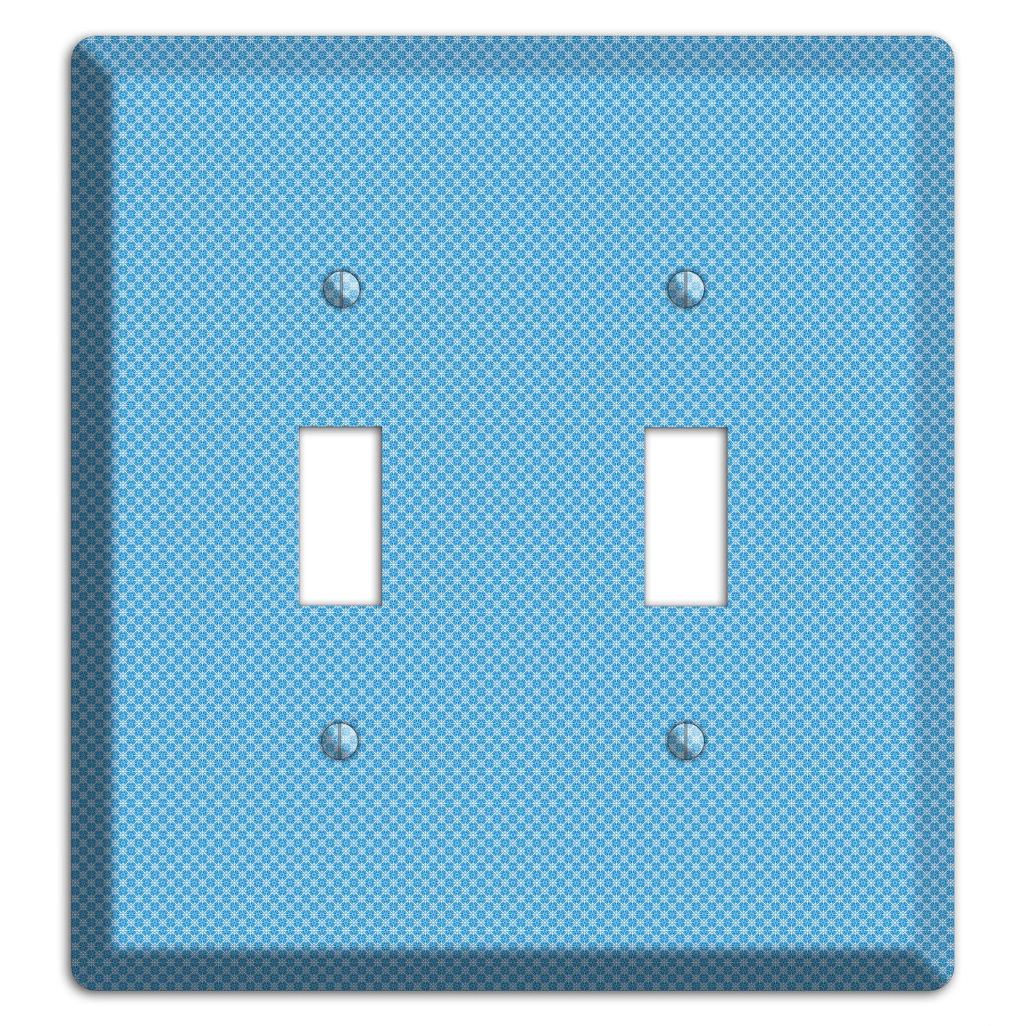 Light Blue Tiny Check 2 Toggle Wallplate