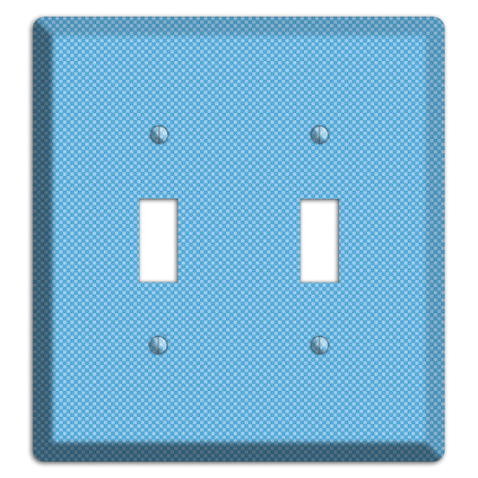 Light Blue Tiny Check 2 Toggle Wallplate