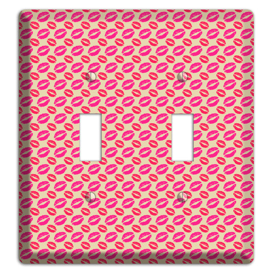 Pink and Red Kisses 2 Toggle Wallplate