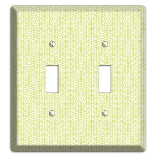 Olive Tiny Toile Half Drop 2 Toggle Wallplate