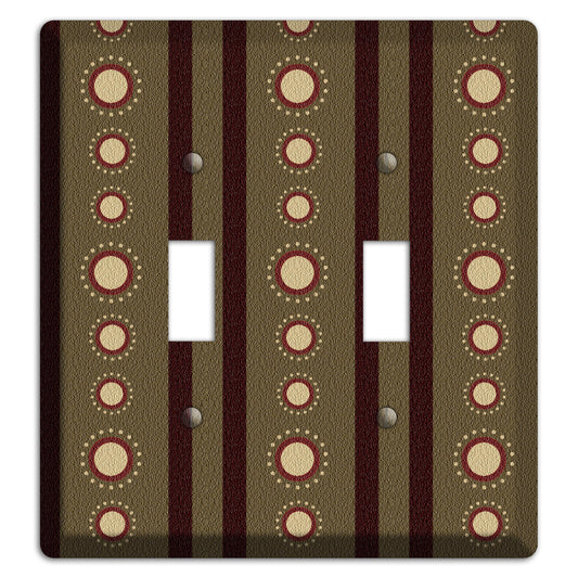 Multi Brown Suzani 2 Toggle Wallplate