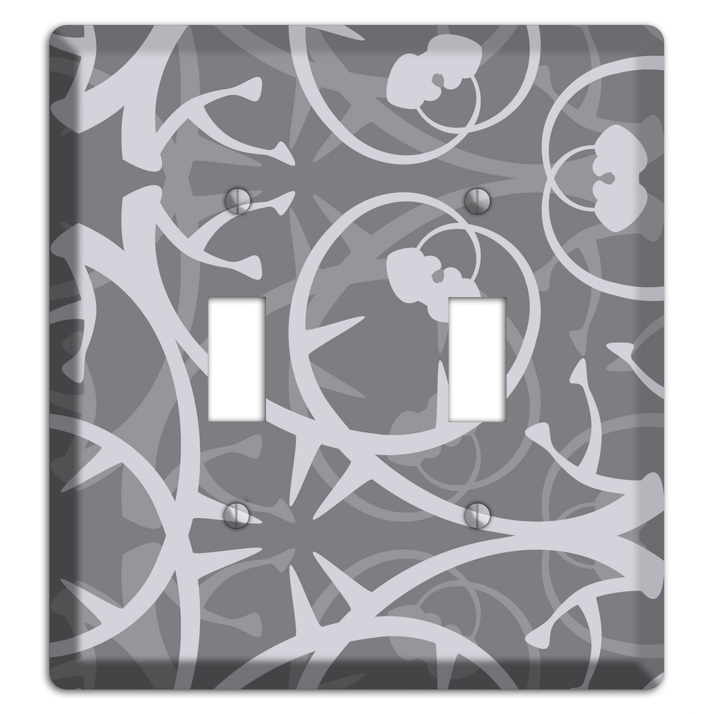 Grey Abstract Swirl 2 Toggle Wallplate