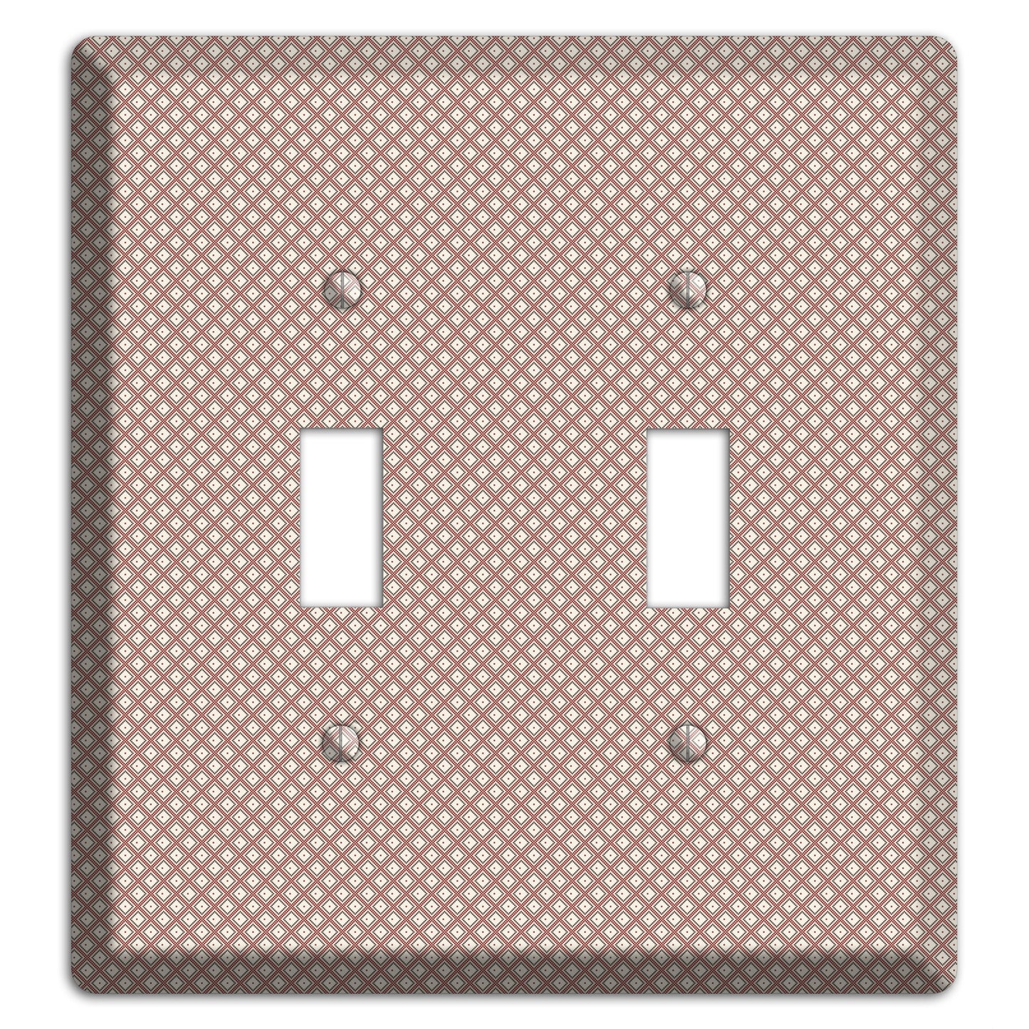 Light Brown and Beige Diamonds 2 Toggle Wallplate