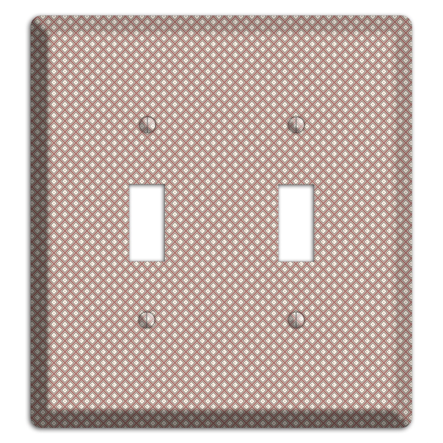 Light Brown and Beige Diamonds 2 Toggle Wallplate