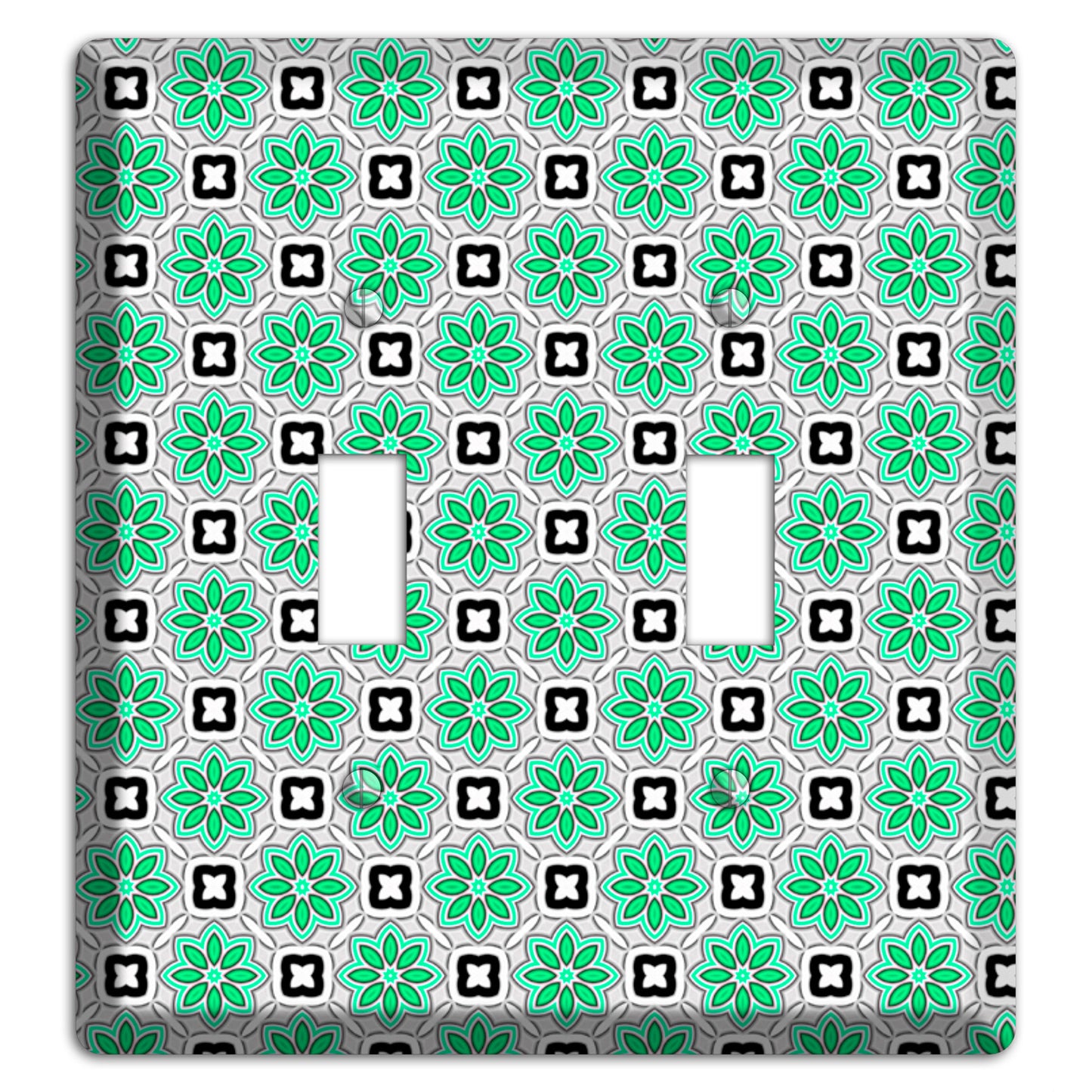 Green Foulard 6 2 Toggle Wallplate