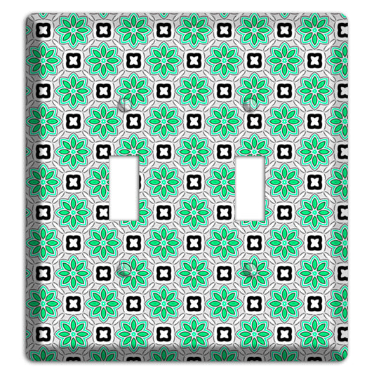 Green Foulard 6 2 Toggle Wallplate