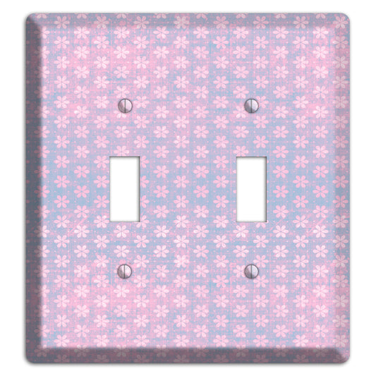 Green Grunge Floral Contour 2 Toggle Wallplate