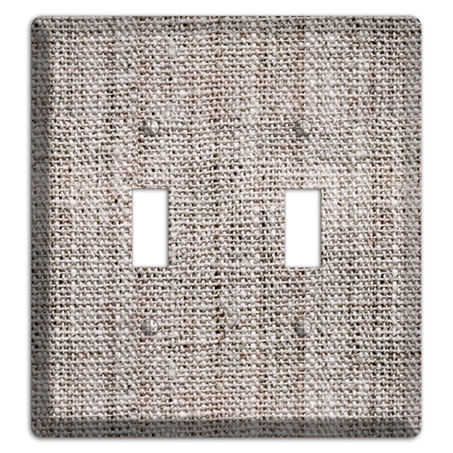 Natural Gray Burlap 2 Toggle Wallplate