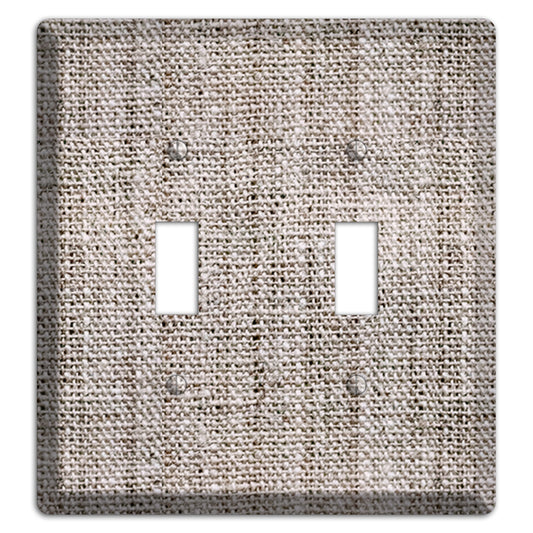 Natural Gray Burlap 2 Toggle Wallplate