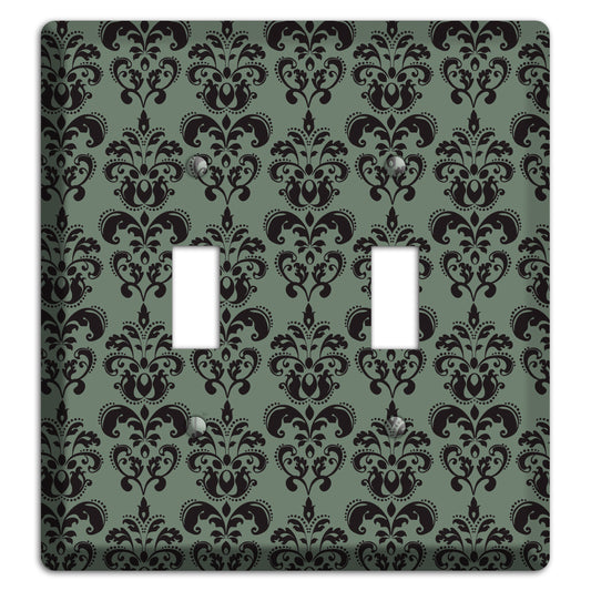 Moss Cartouche Half Drop 2 Toggle Wallplate