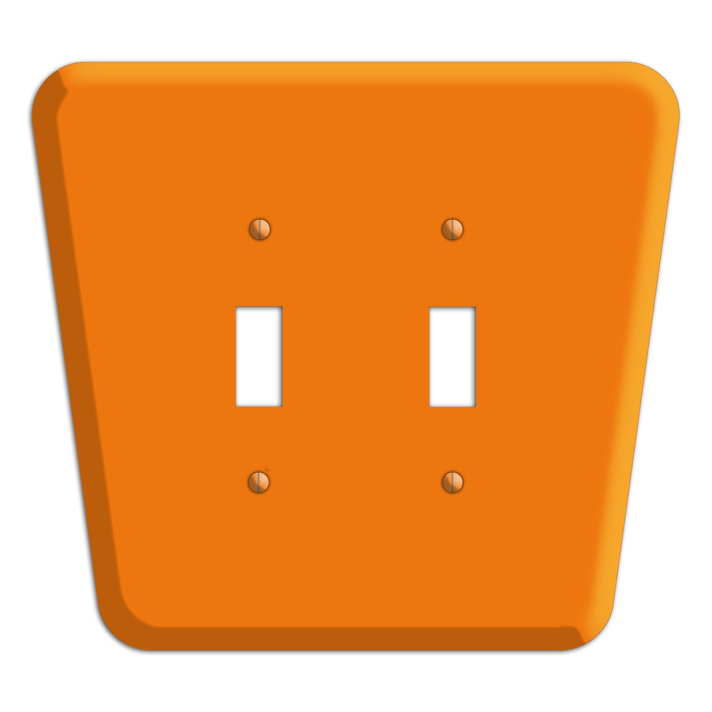 Pumpkin Mid-Century 2 Toggle Wallplate